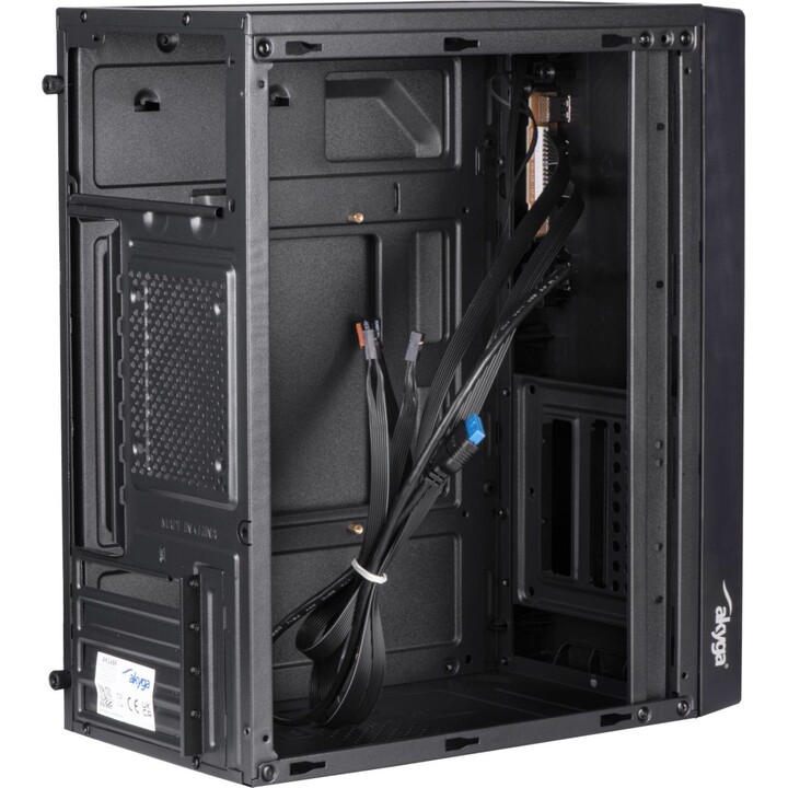 Akyga AK36BK Computer-Gehäuse Micro Tower Schwarz