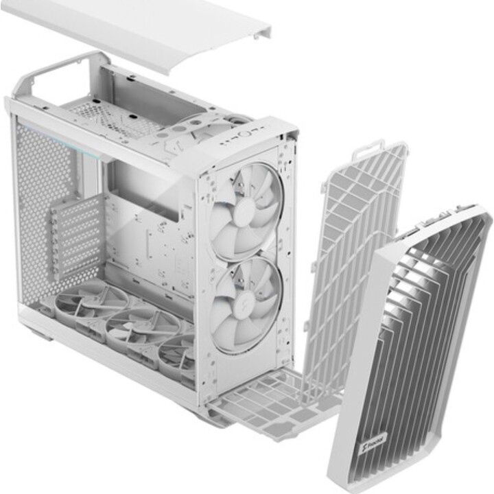 Fractal Design Torrent RGB White TG Clear Tint case ATX bianco