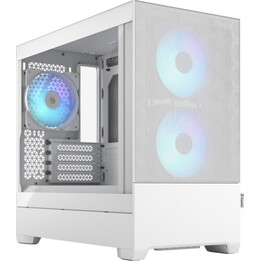 Caja para PC Fractal Design Pop Mini Air, blanco, Marco de acero y panel lateral con ventana