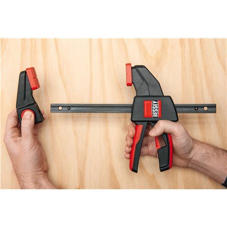 Abrazadera BESSEY EZXL90-9, abrazadera F, 90 cm, negra, naranja