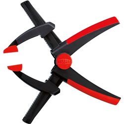 Bessey XV5-100 Abrazadera de resorte con revestimiento de mango blando y antideslizante, Negro/Rojo