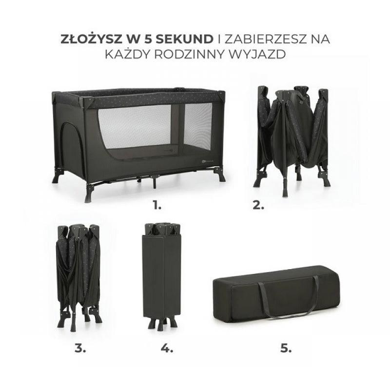 Cuna de viaje KinderKraft JOY LIGHT GREY