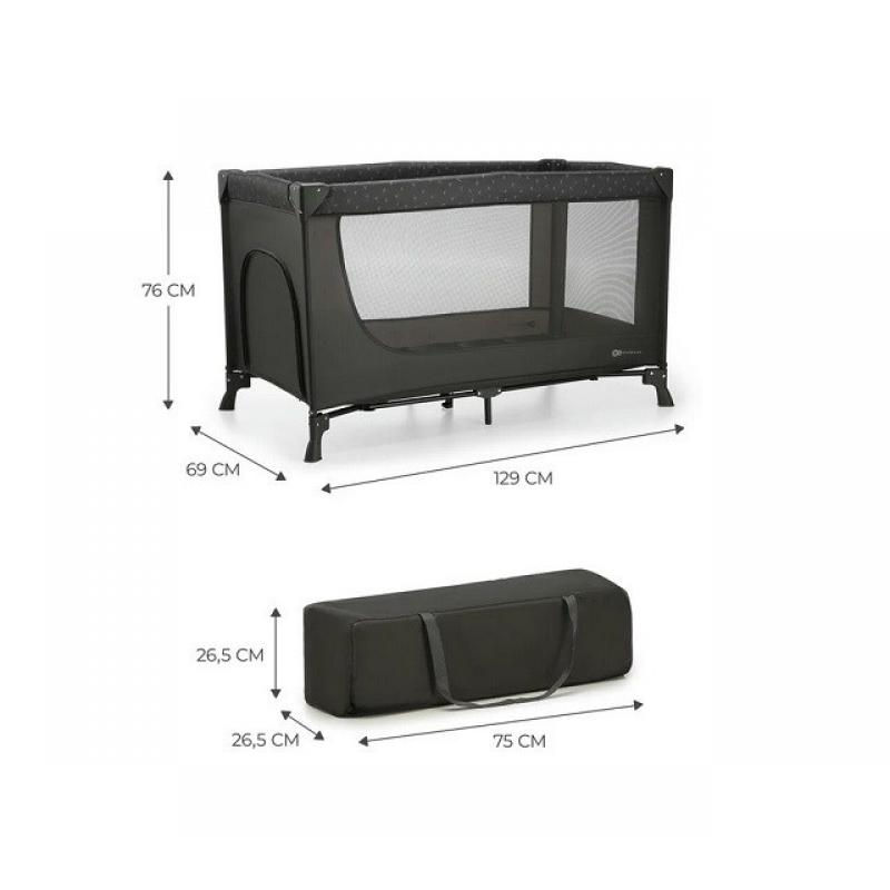 Cuna de viaje KinderKraft JOY LIGHT GREY