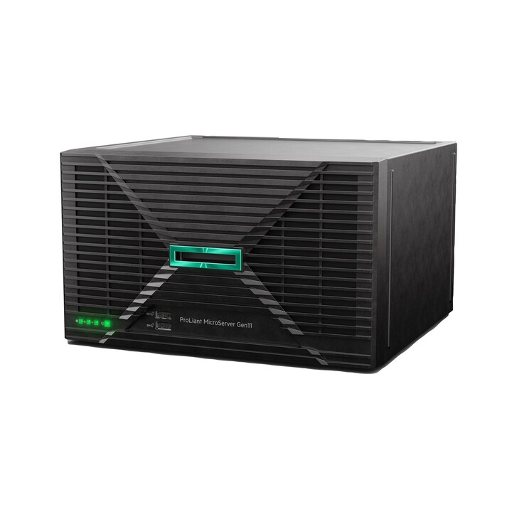 HPE ProLiant MicroServer Gen11 E-2434 4c 32GB-U 4LFF-NHP 2x4TB HDD 180W External PS EMEA Cmp Mod Svr