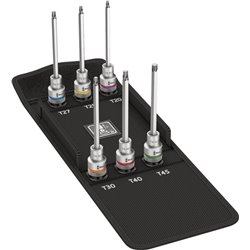 Juego de puntas destornillador larga con función retención torx 1/2" 6 u, Wera