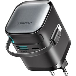 Cargador Joyroom USB-C con cable retráctil integrado