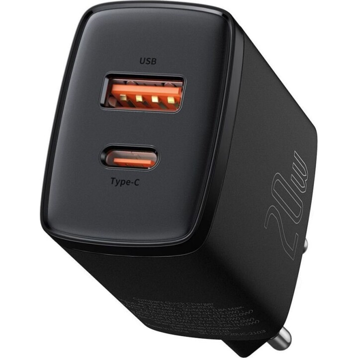 Baseus Compact Quick Charger 20W - Cargador de pared