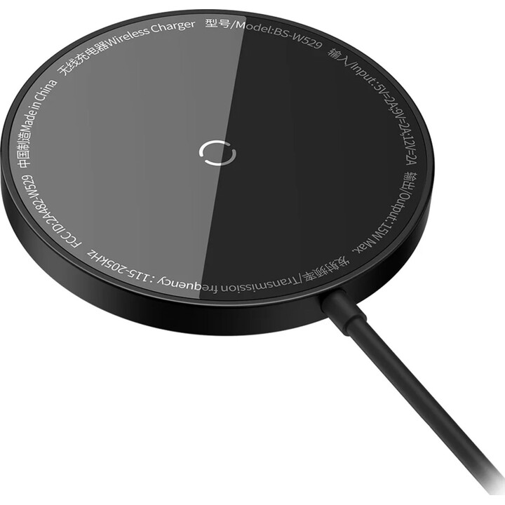 Baseus Simple Mini 3 15W Preto - Carregador sem fios
