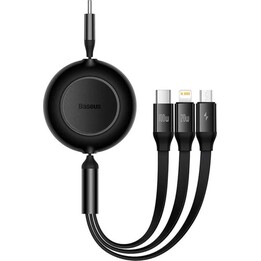Baseus Free2Draw Negro - Cable USB-C 3 en 1 USB-C/Lightning/Micro 1,1m