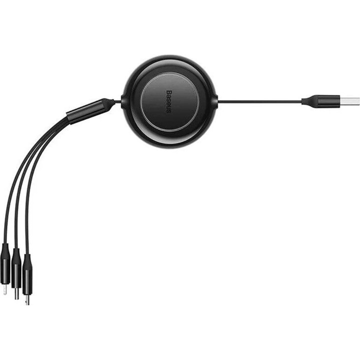 Baseus Free2Draw Negro - Cable USB-C 3 en 1 USB-C/Lightning/Micro 1,1m