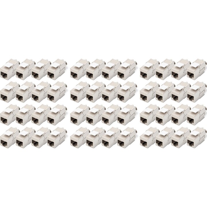 CAT 6A Keystone Jack - Shielded - 48 pcs - toolfree connection