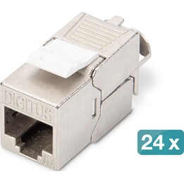 Jack Keystone Cat 6A, conexión libre de herramientas reembolsadas en protegido, establecido 24 PCS