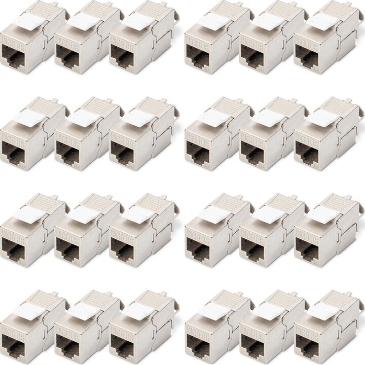 Jack Keystone Cat 6A, connexion gratuite à l'outil réembouillé blindé, réglez 24 pcs
