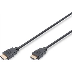Câble de connexion standard HDMI, type A M / M, 3M, avec Ethernet, Full HD, or, noir