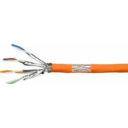 Logilink Primeline Patch Cable Cat7 S/FTP PIMF LSZH Cable de instalación de 100m naranja