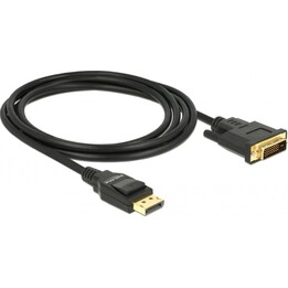 Delock Cable DisplayPort 1.2 male   DVI 24+1 male passive 4K 30 Hz 2 m black