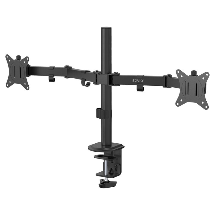 Supporto da scrivania per doppio monitor Savio UM-03 per monitor da 17″ a 32″