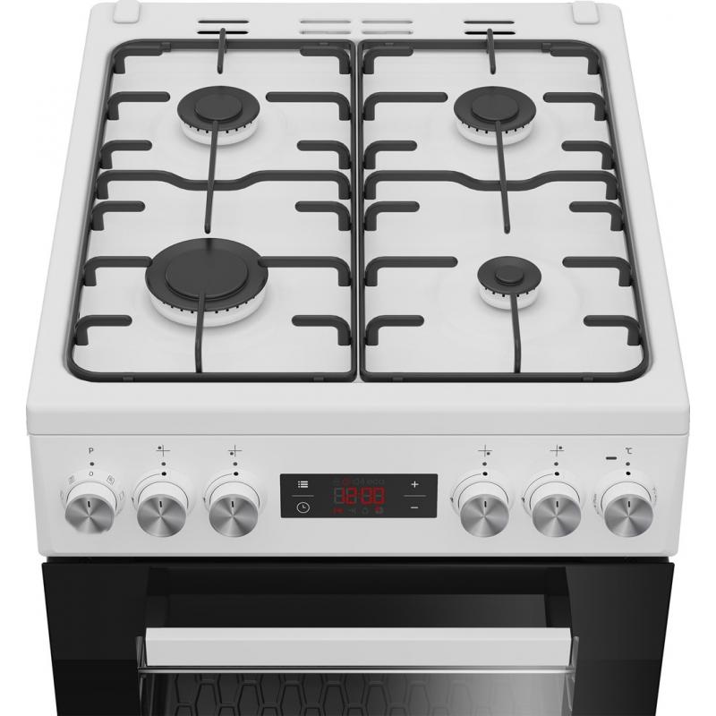 Beko FSE52323DWD cocina Cocina independiente Eléctrico Encimera de gas Blanco