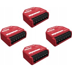 Kit de 4 controladores WiFi/Bluetooth Shelly 1PM Gen3