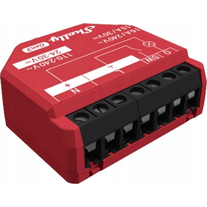 Shelly Relè "1PM Gen3 4er Pack" max 16A 1 Canale WLAN BT