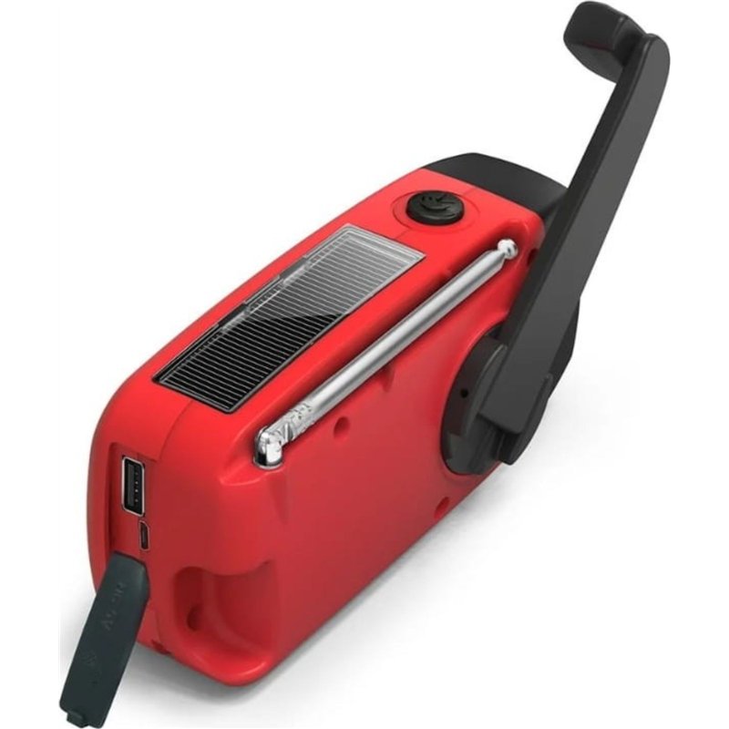 Radio Stonego 2000 mAh Rojo - Radio de Emergencia