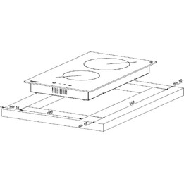Akpo PKA 30 601 30 cm 2200W Black Ceramic Hob