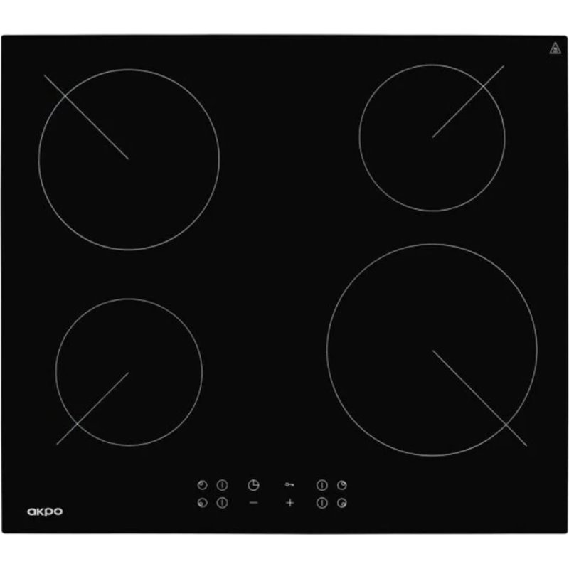 AKPO PKA 58008 Hob de cerâmica 58cm 6500W 4 zonas pretas