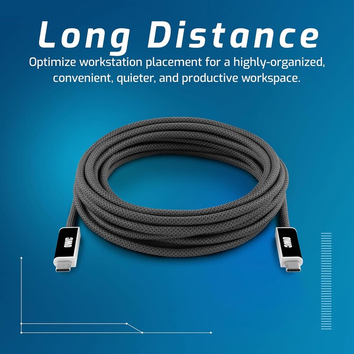 Aktives optisches USB4-Kabel (40 Gb/s) 3,0 m (10 ft) – Schwarz