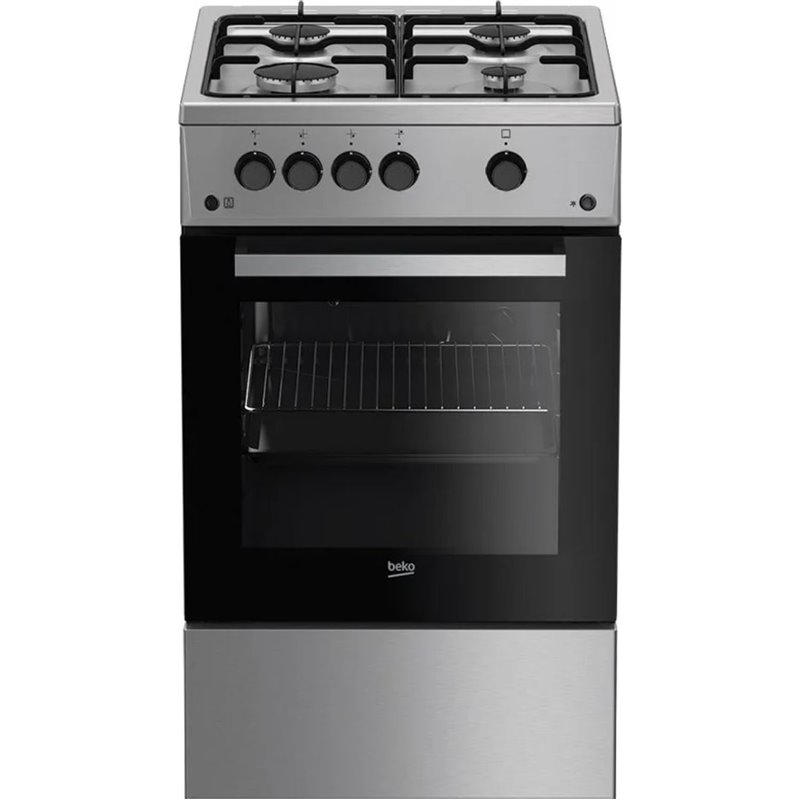 Beko CSG42011FX cooker Freestanding cooker Silver Gas