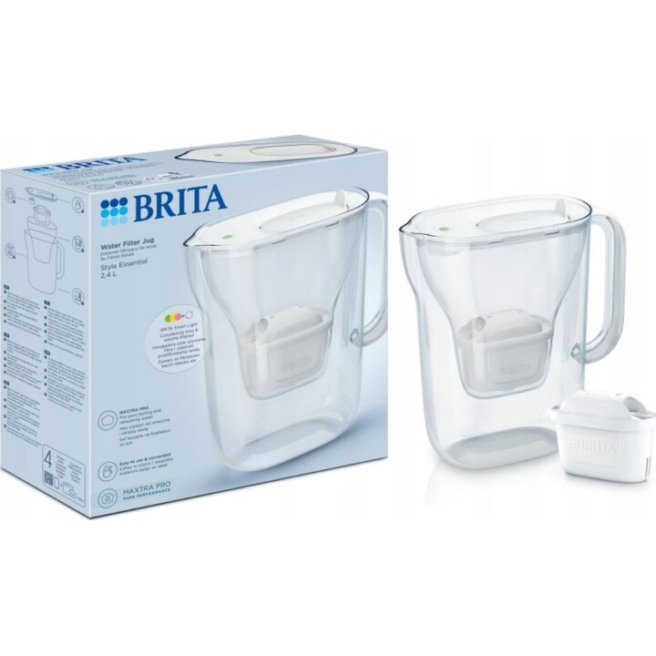 Jarra con filtro de polipropileno Brita Style Essential+1 Maxtra Pro (blanca)