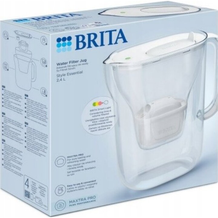 Jarra con filtro de polipropileno Brita Style Essential+1 Maxtra Pro (blanca)