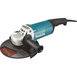 Amoladora angular de 230 mm y 2200 W con arranque suave