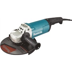 Amoladora angular de 230 mm y 2200 W con arranque suave