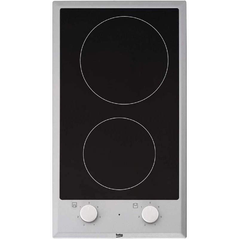Beko hdcc 32200 x hob en céramique électrique 30cm 2 zones argent