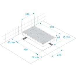 Beko HDCC 32200 x Hob in ceramica elettrica 30 cm 2 zone d'argento
