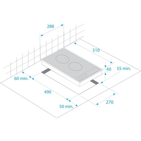Beko HDCC 32200 X Electric Ceramic Hob 30cm 2 zones Silver