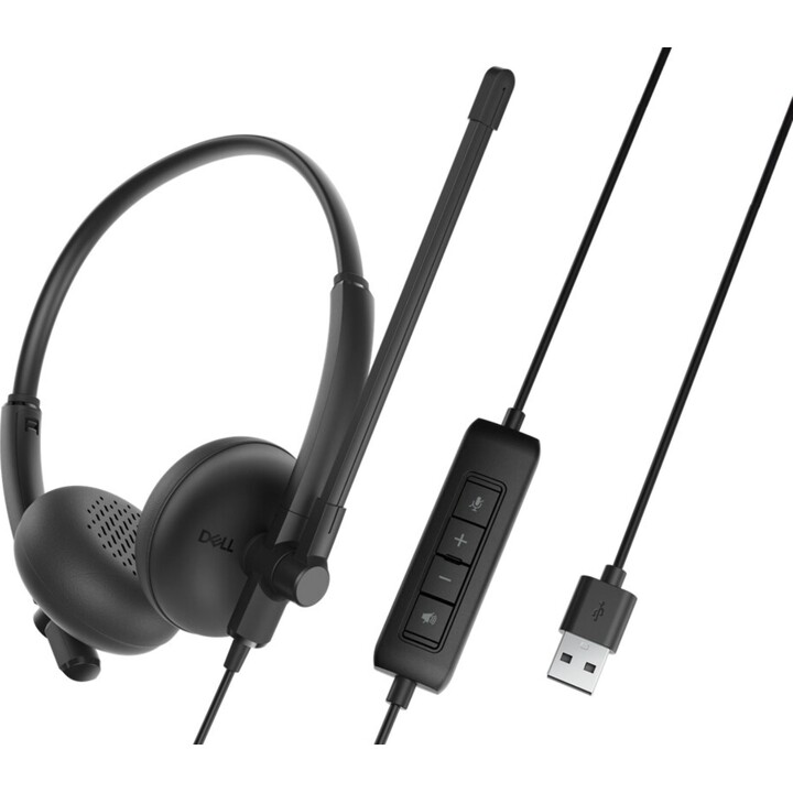Dell WH125, casque câblé, noir