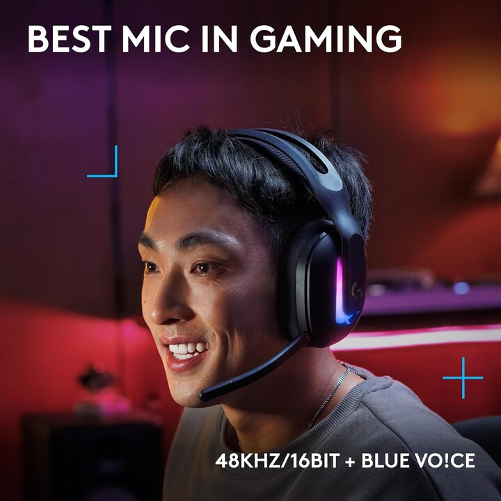 Logitech G G522 LIGHTSPEED Wireless Gaming Headset, LIGHTSYNC RGB, Black