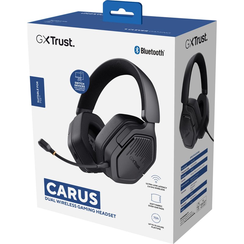 Casque wrl gxt493ps carus ps5/noir 25746 trust