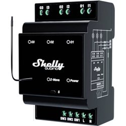 Relé Shelly Wave Pro de 3" para carril DIN, máx. 48 A, trifásico, 3 x 16 A, Z-Wave