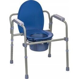 Actionmed KT100AM silla de baño plegable 3 en 1 gris/blanco