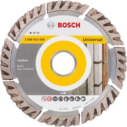 Disco diamantado 350 mm Turbo Universal S4U de Bosch para el corte profesional en la construcción, plateado