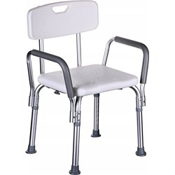 Silla de ducha con respaldo y reposabrazos