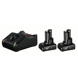 BOSCH. BATTERIE 12V 6.0Ah 2Stk. +LADEGERÄT GAL 12V-40
