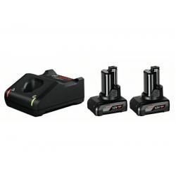 BOSCH. BATTERY 12V 6.0Ah 2pcs. +CHARGER GAL 12V-40