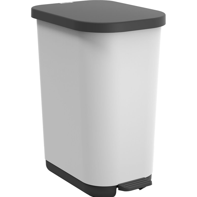 Papelera con pedal Rotho Ribo blanca de 35 l