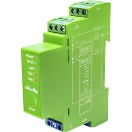 Shelly Relais "Pro Dimmer 2PM" LED/Glühbirne WLAN LAN BT Rail DIN