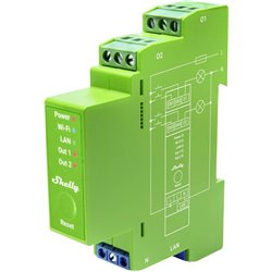 Regulador de intensidad Shelly para LED y bombillas, 2 canales, función de medición WLAN LAN BT