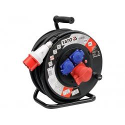 Yato YT-8120 enrollacables 3 salidas AC 25 m