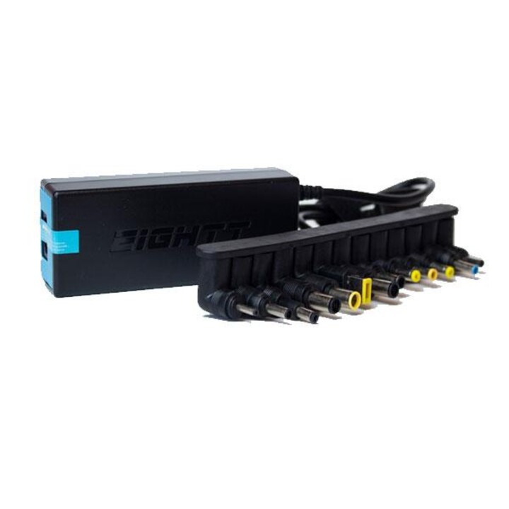 Carregador universal automático para laptop 90W / 13 conectores / Eightt / EC90